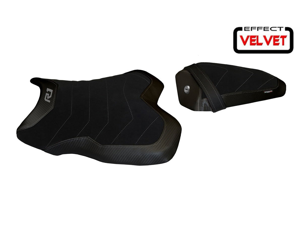 TAPPEZZERIA ITALIA Yamaha YZF-R1 (2015+) Comfort Seat Cover "Cordova Total Black Velvet"