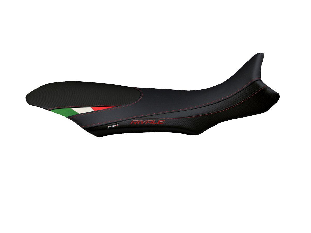 TAPPEZZERIA ITALIA MV Agusta Rivale 800 CC Seat Cover "Sorrento Total Black Tricolor"