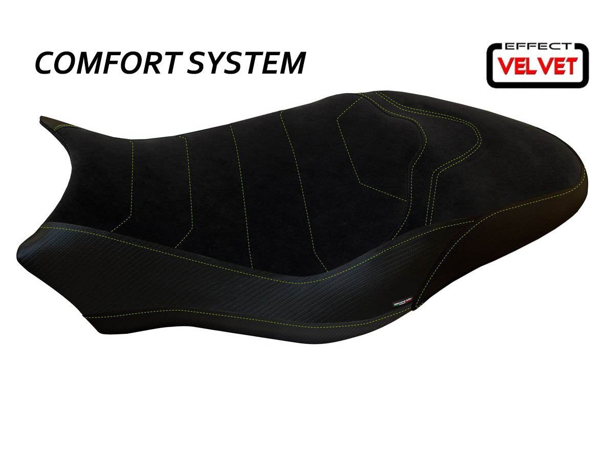 TAPPEZZERIA ITALIA Ducati Monster 821 (18/20) Comfort Seat Cover "Ovada Total Black Velvet"