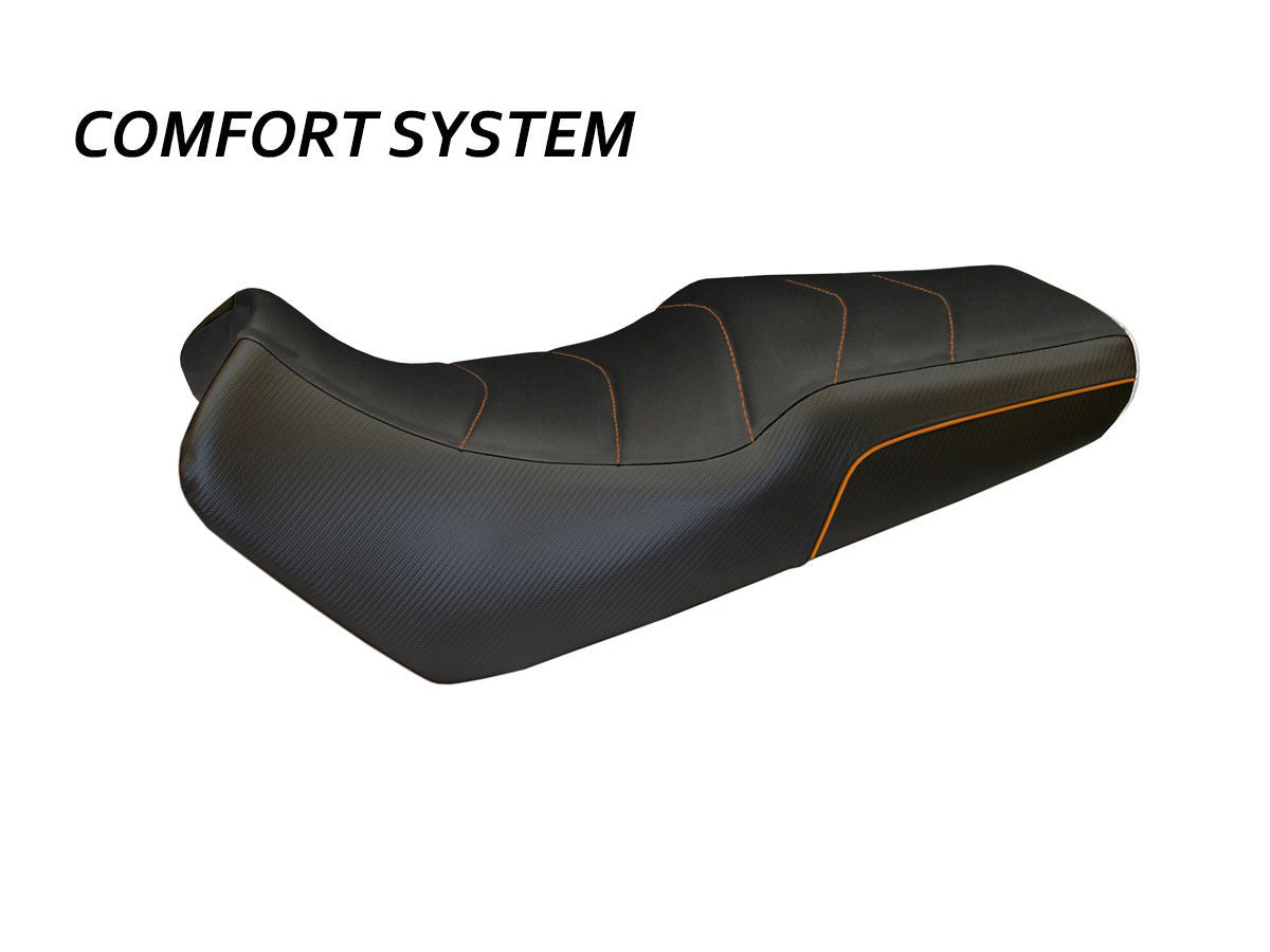 TAPPEZZERIA ITALIA Suzuki DL1000 V-Strom (02/12) Comfort Seat Cover "Melito Total Black Bord"