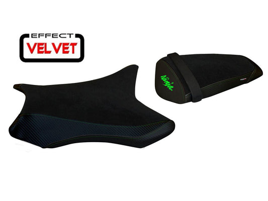 TAPPEZZERIA ITALIA Kawasaki ZX-10R (11/15) Velvet Seat Cover "Galway Total Black"