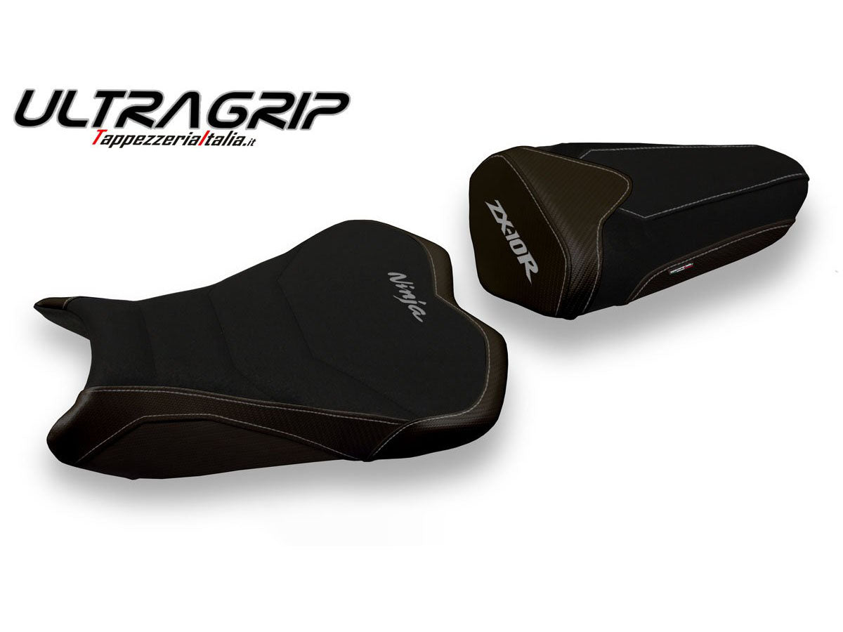 TAPPEZZERIA ITALIA Kawasaki ZX-10R (08/10) Ultragrip Seat Cover "Quito Total Black"