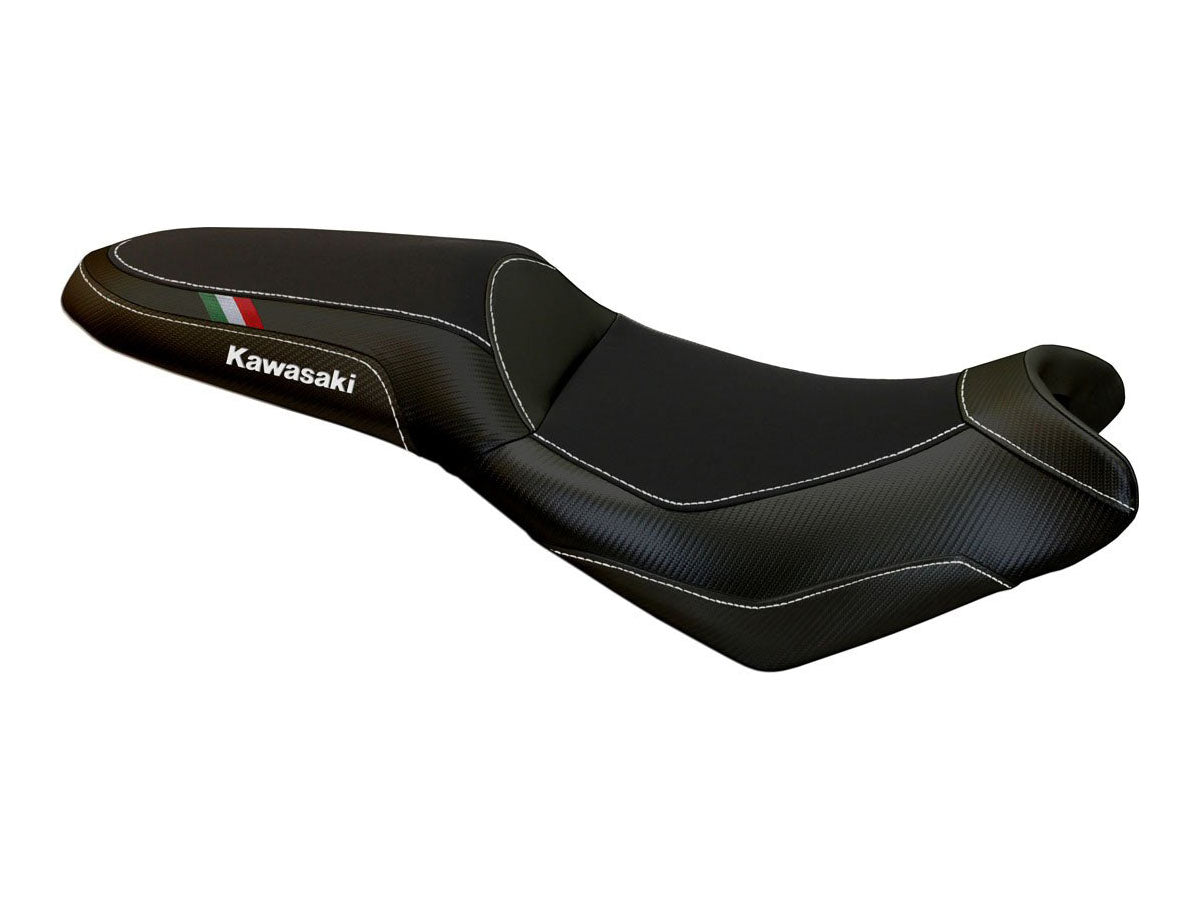 TAPPEZZERIA ITALIA Kawasaki Versys 650 (2007+) Seat Cover "Elba Total Black Trico"