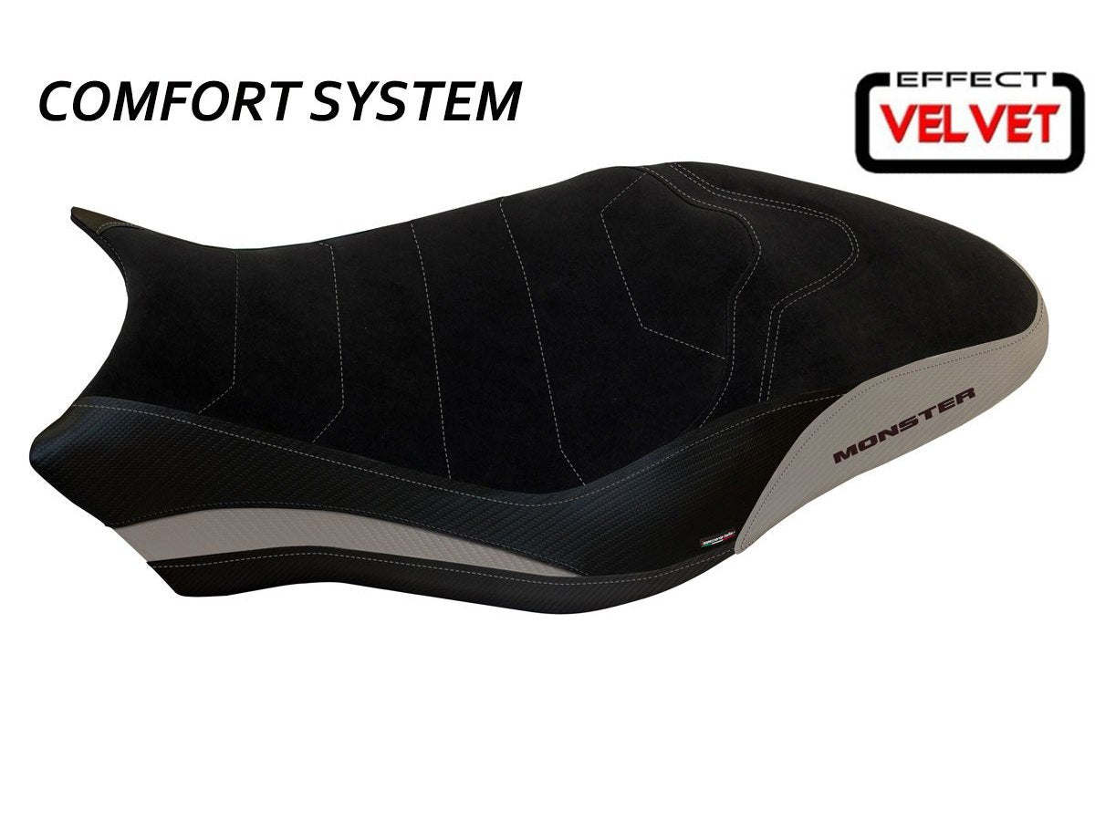 TAPPEZZERIA ITALIA Ducati Monster 1200 (17/21) Comfort Seat Cover "Ovada 1 Velvet"