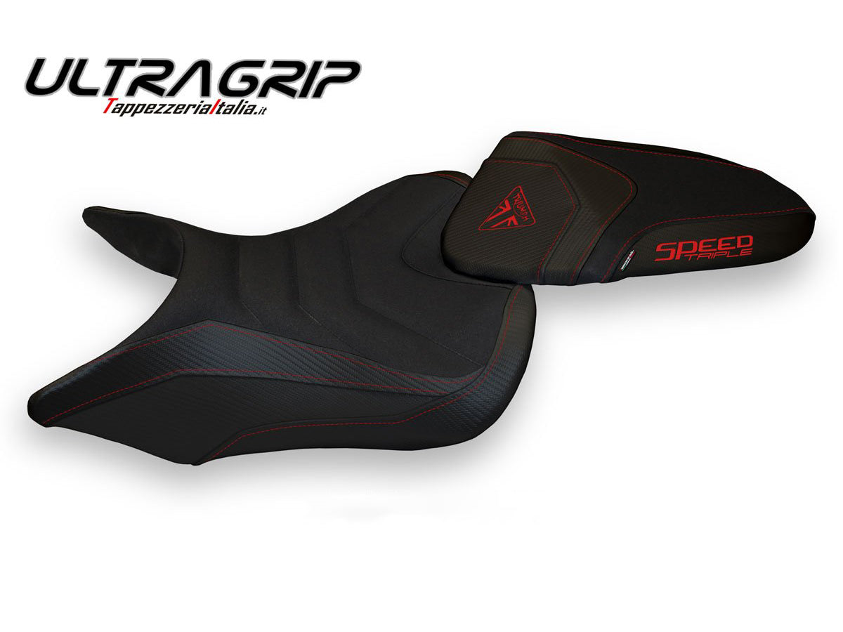 TAPPEZZERIA ITALIA Triumph Speed Triple / S / RS (16/20) Ultragrip Seat Cover "Resia Total Black"