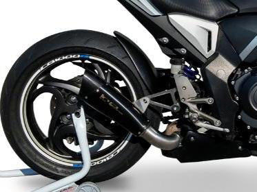 HP CORSE Honda CB1000R Slip-on Exhaust "Evoxtreme Black Single" (high position)