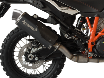 HP CORSE KTM Adventure / Super Adventure (13/20) Slip-on Exhaust "4-Track R Black" (EU homologated)