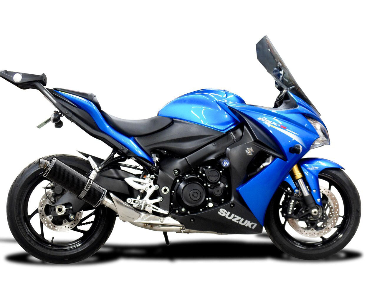 DELKEVIC Suzuki GSX-S1000 Full Exhaust System with Stubby 14" Carbon Silencer