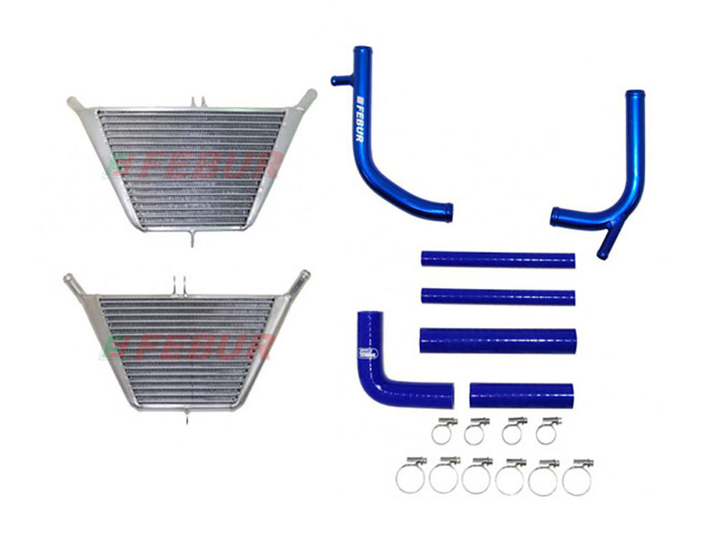 FEBUR Suzuki GSX-R600 / GSX-R750 (08/10) Additional Racing Water Radiator (With silicon hoses)