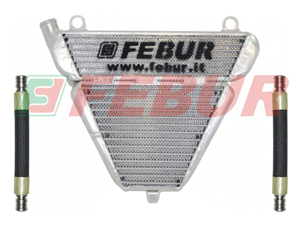 FEBUR Ducati Panigale 1199/899/1299 Lower Racing Water and Oil Radiator (for original thermostatic valve)